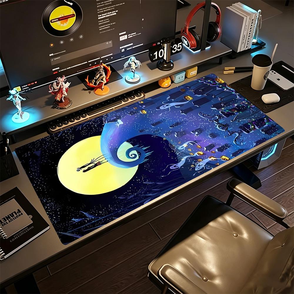 Jack Skellington Large Mouse Pad Gaming Laptop Mouse Pad Computer Desk Keyboard Mat Non-Slip Rubber Bottom Suitable for Office Gaming PC Laptop