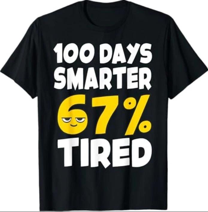 100th Day of School Shirt Kids 67 Boys 6-7 100 Days Smarter T-Shirt