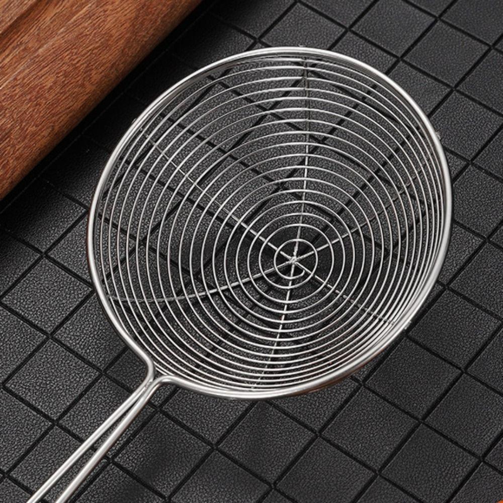 Stainless Steel Pearl Colander Milk Tea Shop Essential Red Handle Milk Tea Spoon Boba Strainer Colander Pearl Spoon Filter
