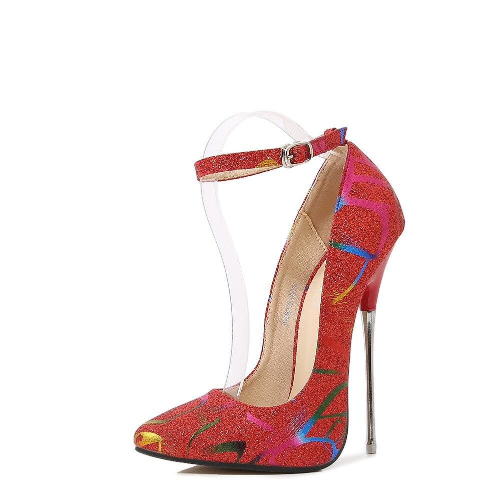 Женский сексуальный ночной клуб, танцы на шесте, каблук-шпилька, темперамент, большой размер, металлический каблук 16 см, WZ