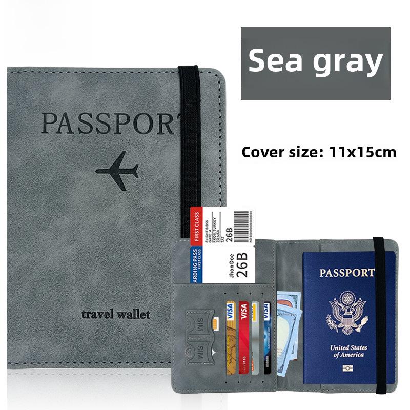 Держатель трансграничного RFID-паспорта: Дорожный кошелек из искусственной кожи с регулируемыми ремнями