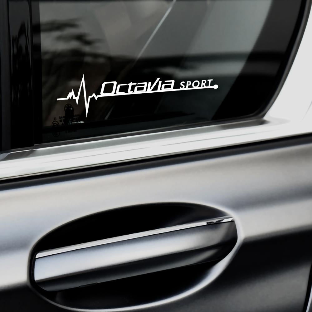 2pcs Car Body Window Vinyl Sticker Decor Accessories Auto Styling For Skoda Octavia Superb Scala Rapid Kamiq Fabia Kodiaq S VII kybf34