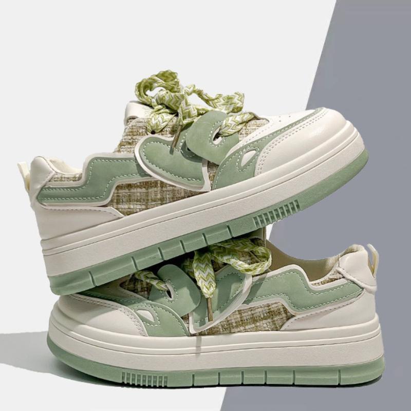 Casual Flat Bottom Board Shoes Running Women Sneakers 2024 New Color Matching All-match Shallow Mouth Womens Shoes Autumntime