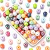 20-200 шт./лот 6-16 мм Покрытые УФ-цветом Акриловые Шарики Бусины Распорки Круглые Бусины Для DIY Цепочки для Телефона Браслета Аксессуара для Украшений