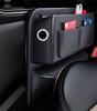 Автомобильный органайзер на боковое сиденье из ПУ кожи, заполнитель щели между сиденьем и консолью, органайзер на переднее сиденье для телефона, ключей, монет, предотвращающий падение предметов между сиденьями, черный