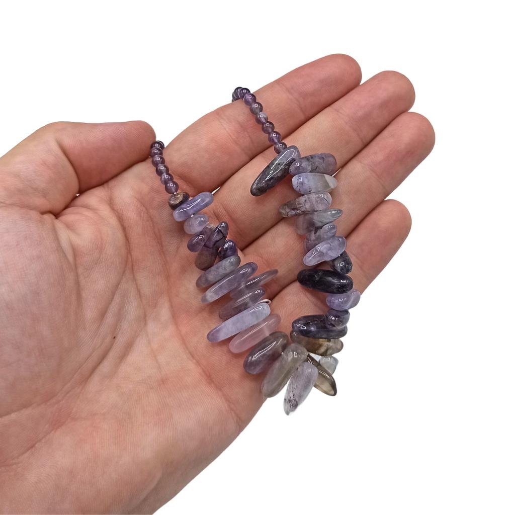 Amethyst Gemstone Necklace - Longstone Gem
