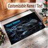 Car Racing Theme Soft Crystal Velvet Rug Custom Name & Text Print Non Slip Floor Rug for Bedroom Living Room