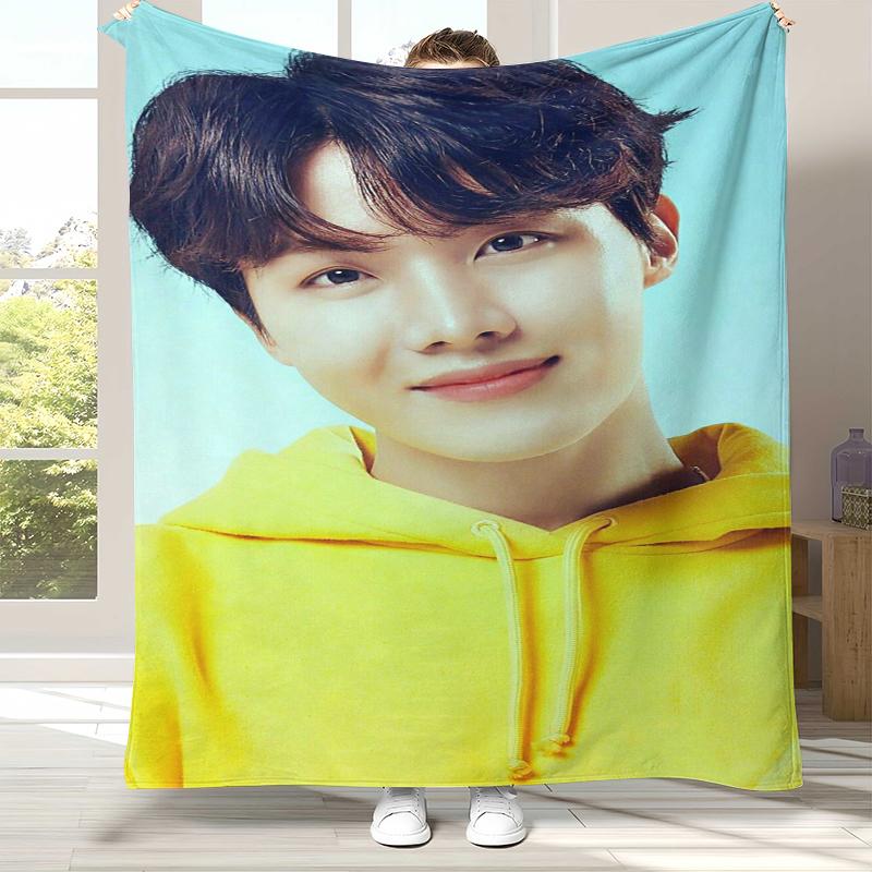 Чон Хосок J Hope Kpop B-BTS Фланелевое одеяло, Ультрамягкий теплый плюшевый плед для дома, спальни, кровати, дивана, офиса, кемпинга, подарок