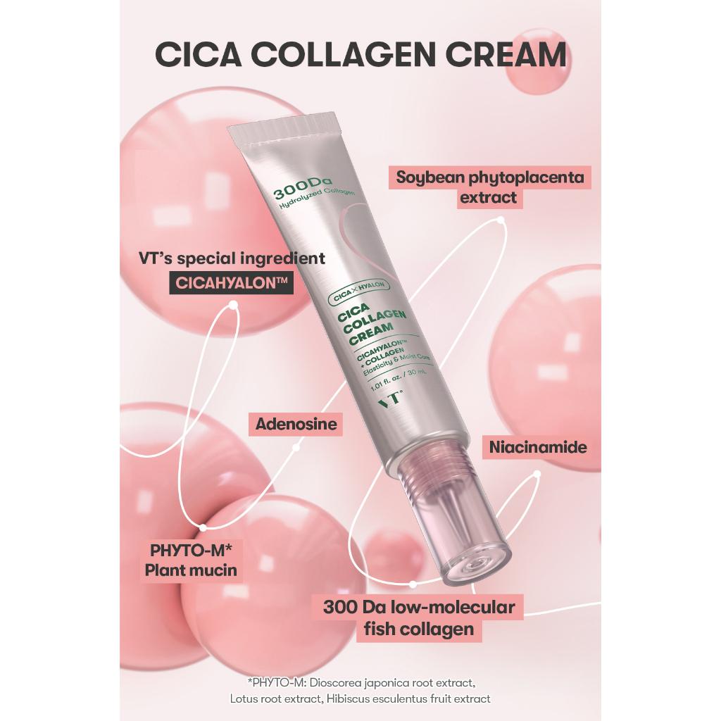 [VTCOSMETICS] Cica Collagen 3 Types Set (essence + Mask + Cream)