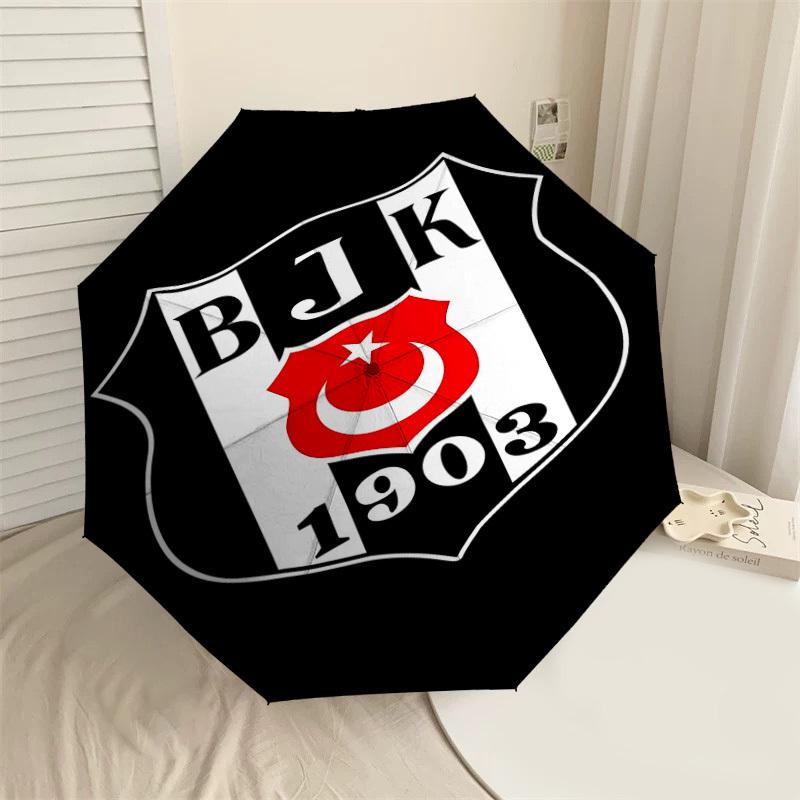 1 шт. BJK 1903 Зонт - 8 ребер усиленный, автоматическое открытие, легкий и прочный, милый модный аксессуар для улицы, пляжа или повседневного использования, пляжный зонт