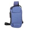 Sling Bag Waterproof Anti Theft with Combination Lock Anti Scratch Sports Single Shoulder Chest Bag Blue