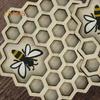 Подставки под стаканы в виде сот из шестигранной древесины с гравировкой пчелы, термостойкие, для декора стола, для бара и дома