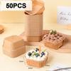 50Pcs Square Muffins Paper Cupcake Cake Mold Baking Cup New Cupcake Liner  Kitchen Wedding Party