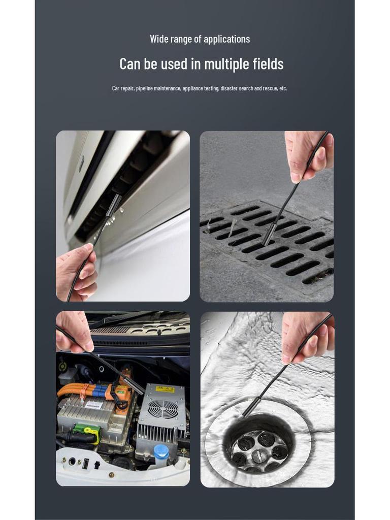 HD IPS Экран Визуальный Эндоскоп для Промышленности, Авторемонта, Обнаружения Нагара в Двигателе