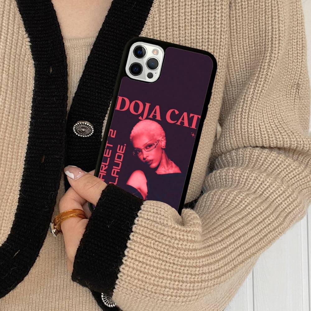 Doja Singer C-Cat Phone Case For IPhone 17 16 Pro Max Air 13 12 Mini 14 15 Plus 11 PC+TPU Back Cover