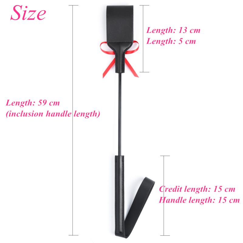 Bondage Boutique Slim Leather Riding Crop Horse Whip Pony Spanking Knout BDSM Lash Fetish Flogger Sex Toys for Women/Couples