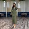 2025 Spring V-neck Cardigan Jacket & Comfortable Midi Skirt Set for Women