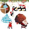 Decorative Corner Sign Christmas Door Topper Decoration, Wooden Holiday Frame Sign, Cute Funny Party Supplies Snowman Santa Claus Penguin Decor