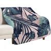 Tropical Jungle Leaves Dream 2 tropical decor art Throw Blanket Warm Comfortable Blanket for Office Napping