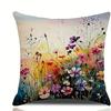 4Pcs Colorful Flowers On Pillow Coverssuitable For Sofa Car Bedroom Decorative Cushion Cover Pillow Cover