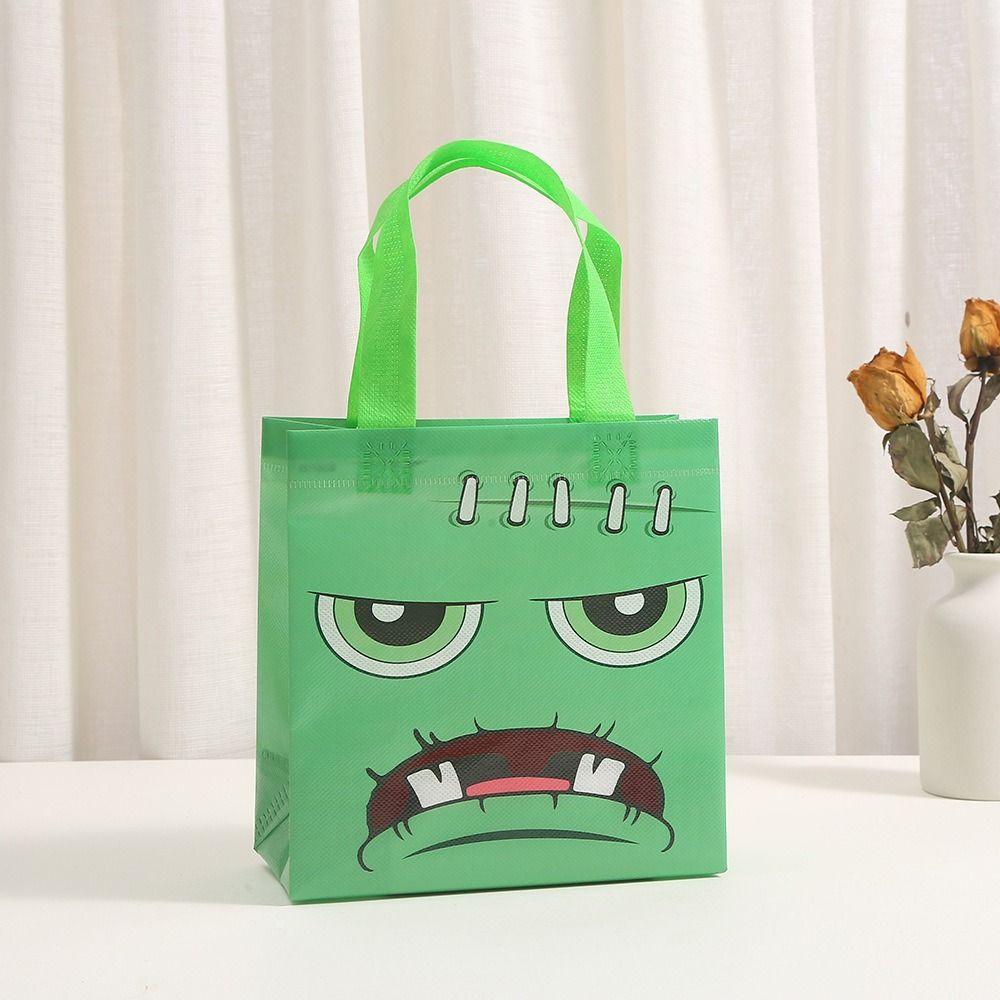 4PCS Waterproof Non Woven Tote Bag Portable Size Treat Bag Fun Party Favor Bags Shopping Use