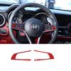 Real Carbon Fiber For Alfa Romeo Stelvio Giulia 2017-2019 Car Steering Wheel Decorative Frame Sticker Car Interior AccessoriesDA4 