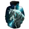 Spring Autumn 3D Wolf Hoodies Men Hooded Animal Wolf Printed Hoodie Sweatshirts Tracksuits Man/Women Jackets Funny Hoody