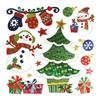 Metallic Stickers Snowman Tree 14 Pieces
