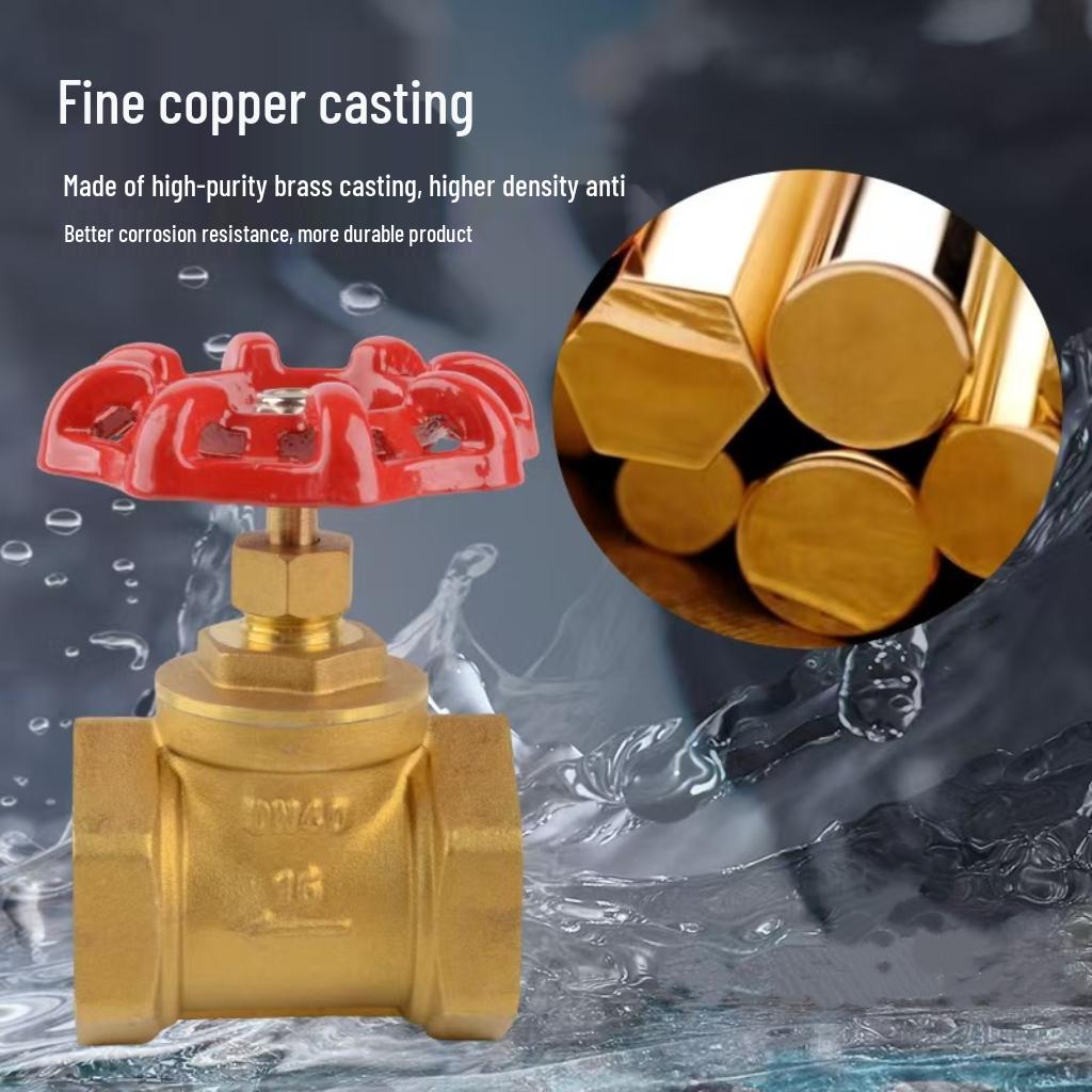 4-Point DN15 All-Copper Shut-Off Valve, 1-Inch High Temperature Steam & Air Conditioning Water Meter Switch Valve