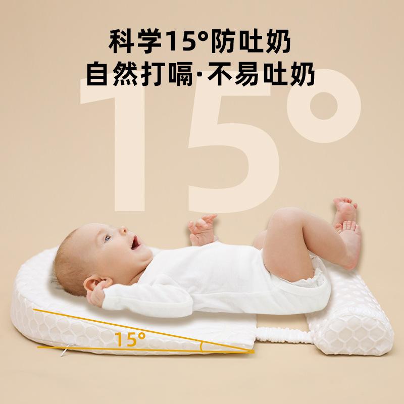 Baby anti-vomiting slope cushion, anti-overflow milk choking slope pillow, newborn lying feeding aid, nursing pillow