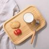 Japanese Wooden Tray Tableware Dessert Tray Breakfast Bread Dried Fruit Plate Tea Cup Coffee Coasters Household Storage Plates