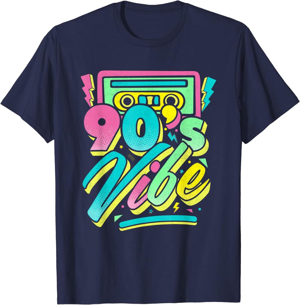 90s Vibe Vintage Retro Costume Party Nineties Unisexs Womens TShirt Music Lover Cool 90s Costume Funny Graphic Tee Tops Gifts