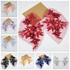 Flower Embroidery Sequin Embroidery Patch Luxury Flower Embroidered Patches  Sewing