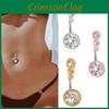 Stylish And Elegant Belly Button Piercing Geometric Design With 4 Zirconia Stones Suitable For Men And Women