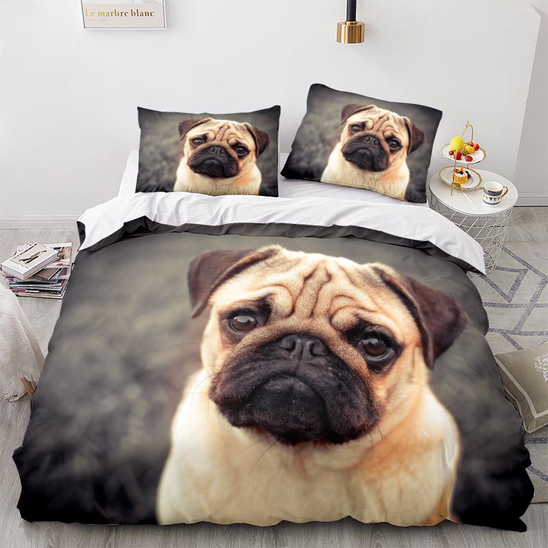 Комплект постельного белья с 3D узором для домашних животных, пододеяльник для собаки, 2/3, ткань из микрофибры, AU/EU/US/UK/DE, полный размер, мягкий быстросохнущий домашний костюм