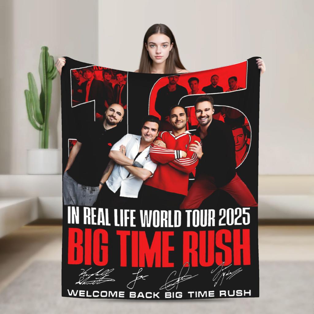 Плед Big Time Rush Country Music Tour 2025, зимний, супермягкий, для гостиной, покрывало для кровати, чехол для дивана-кровати