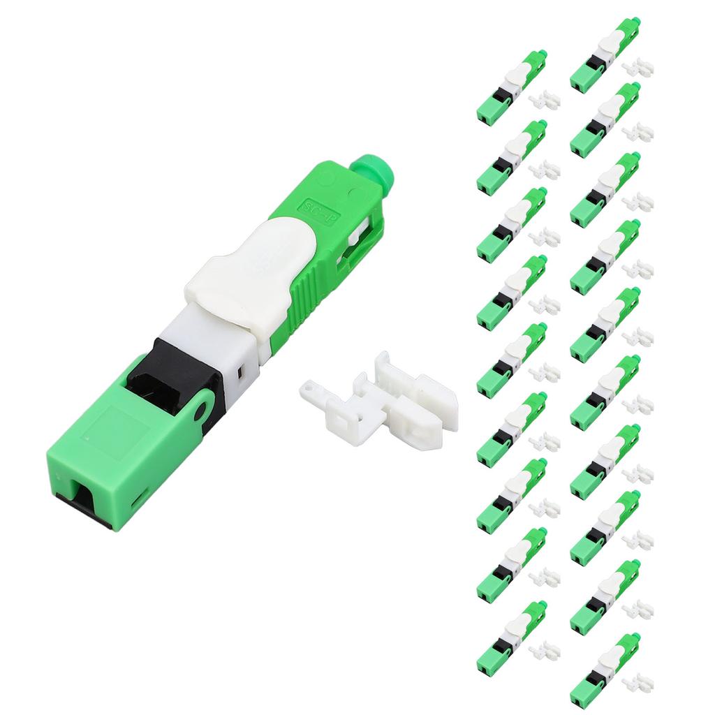 20 Sets Fiber Optic Cold Connector Single Mode SC Fiber Optical Fast Connector for FTTH Projects
