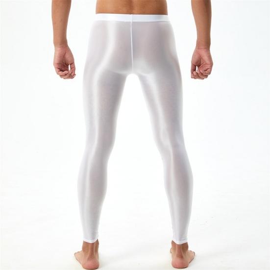 Мужские брюки U-образные выпуклые, шелковистые, гладкие, облегающие, высокоэластичные, мягкие, дышащие, со средней талией, однотонные, длинные леггинсы Jonhs