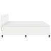 Box Spring Bed with Mattress and LED White 200 x 200 cm Faux Leather