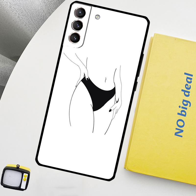 Woman Body Line Art Cover For Samsung Galaxy S22 S23 Ultra Note 20 10 Plus S9 S10 S20 S21 S23 FE Phone Case
