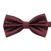 Men's Solid Black Double Layer Bow Tie - British Cube Grid, 27 Colors Available for Formal Events and Weddings.