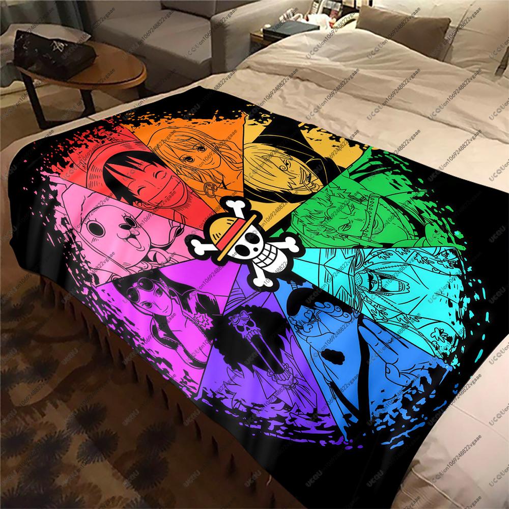 Аниме ВАН ПИС Луффи Мягкий Уютный Плед Фланелевое Одеяло Подарок Диван Кровать Путешествия Офис Теплый Осень Зима Мягкий Рождество Хэллоуин