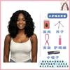Synthetic Fiber Wig for Women: Center-Parted, Long, Curly, Wavy, Wool-Textured Full-Head Wig