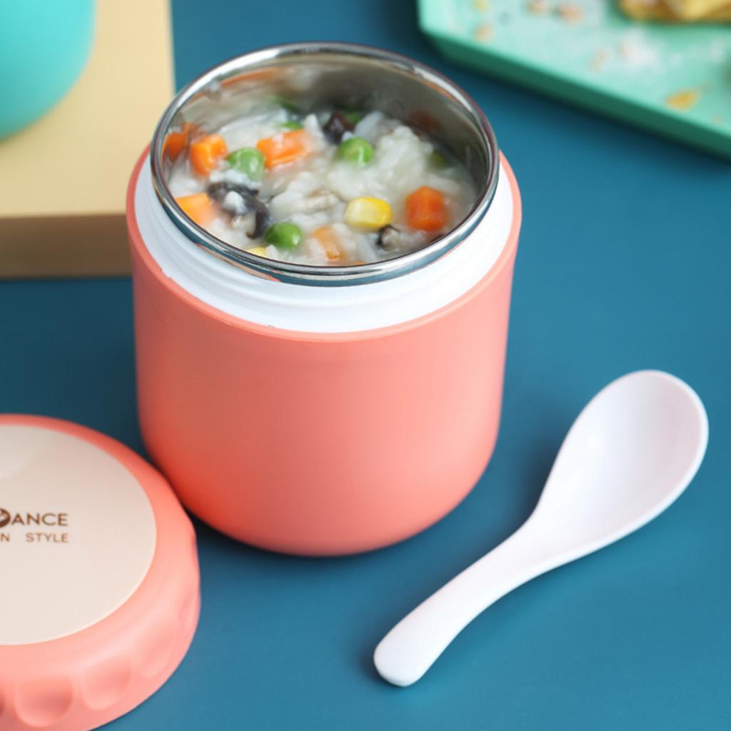 Insulated Soup Cup Stainless Steel Insulated Water Cup With Spoon Insulated Lunch Container