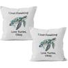 HIWX Dinosaur Pillow Covers 18x18 Double-Sided, Dinosaur Lovers Gifts for Kids Boys Girls Women Men, I Just Freaking Love Dinosaurs Okay Decorative