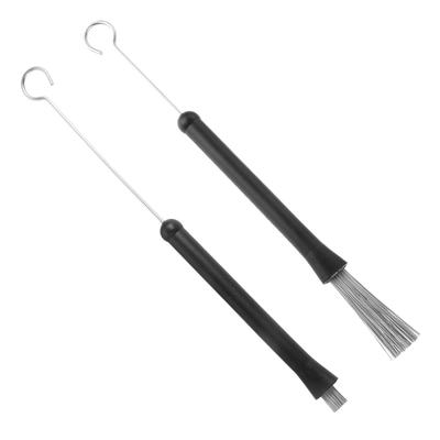 Dreld Drum Wire Brushs Drumstick Brush Выдвижная выдвижная выдвижная удобная резиновая ручка 1 пара