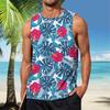Мужская летняя пляжная майка для серфинга, большой размер, повседневный дышащий топ без рукавов, свободная майка с принтом, мужская рубашка