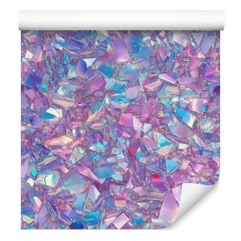 Iridescent glitter wallpaper in purple, blue and lavender 50x1000