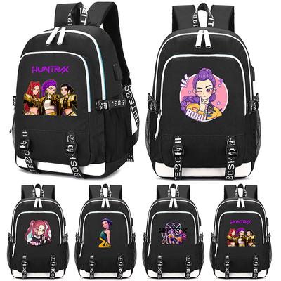 K-Pop Охотники на демонов Печатный рюкзак большой емкости для подростка студента девочки мальчика Школьная сумка Сумка для книг Детский подарок Женская водонепроницаемая дорожная сумка Mochila