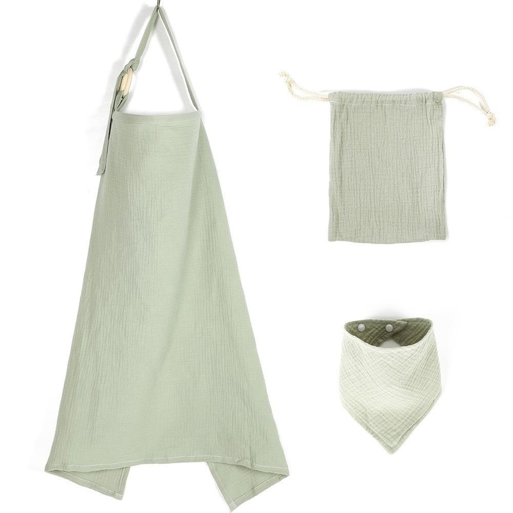 3Pcs Breathable Nursing Cover Set Adjustable Baby Feeding Clothes Breastfeeding Shawl  Scarf
